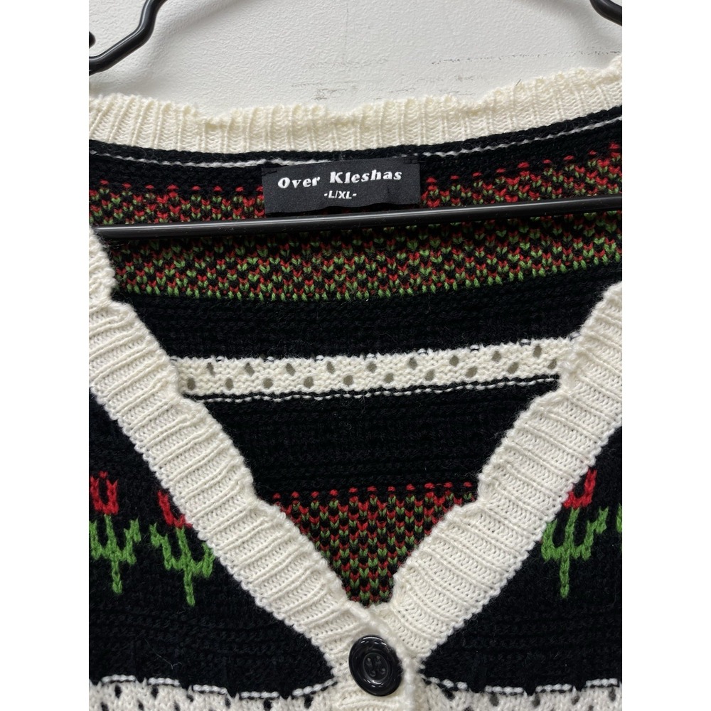 Over Kleishas Cardigan Sweater Floral Xl NWT - Picture 4 of 6